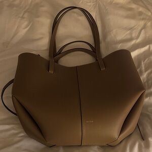 Polene Cyme Large Brown Tote Bag